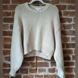 GOOD AMERICAN Neutral/Beige Knitted Sweater - 1/2 (fits 4-8)